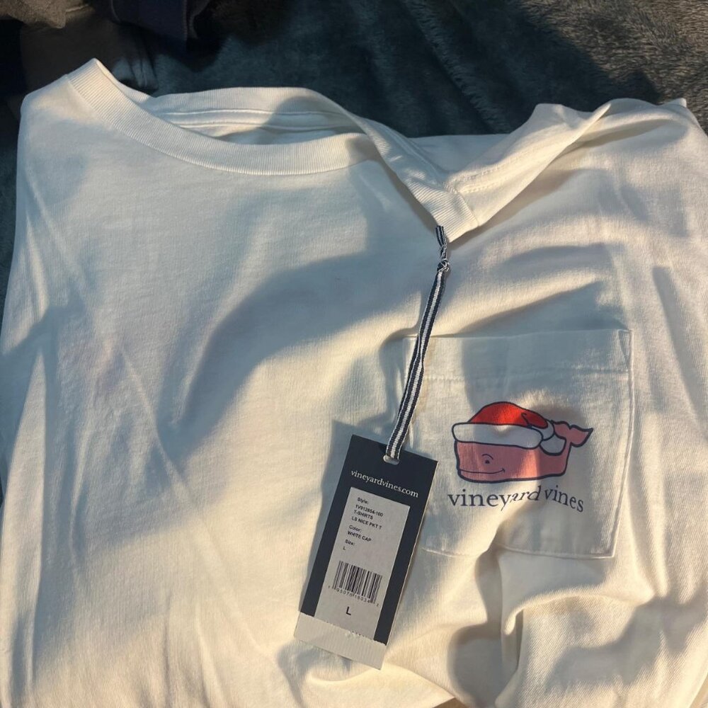 Size L Vineyard Vines "Naughty or Nice" Long Sleeve (New with Tags)